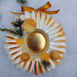 Bûche glacée couronne Soleil d'hiver
